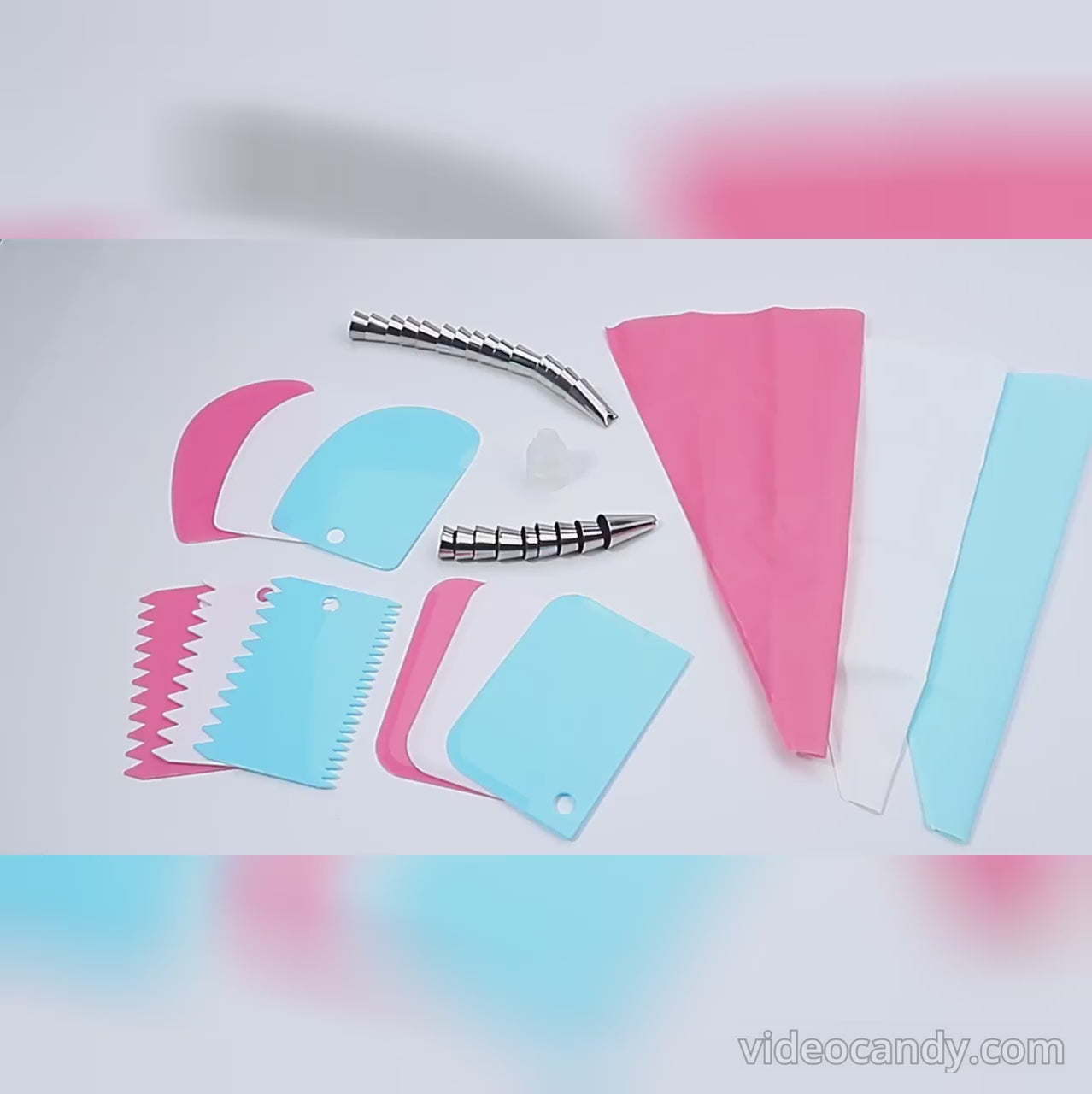 Ensemble Douilles & Poche à Douille en Silicone pour Cake Design