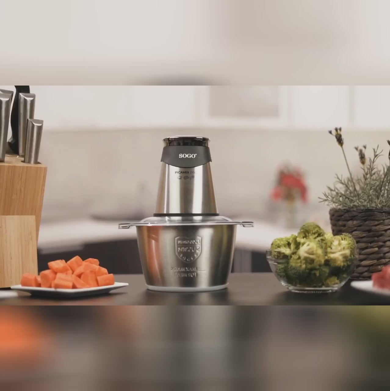 Hachoir électrique polyvalent à 2 vitesses