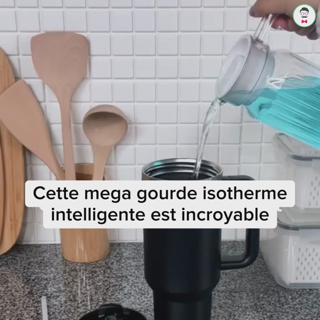 gourde isotherme 1l Mega-Gourde isotherme intelligente