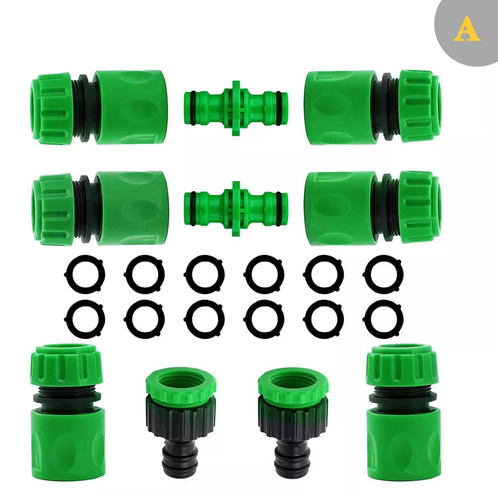 Raccord rapide en ABS pour tuyau d'arrosage de jardin - Set adaptateur double mâle 1/2" Combination A / 1/2''