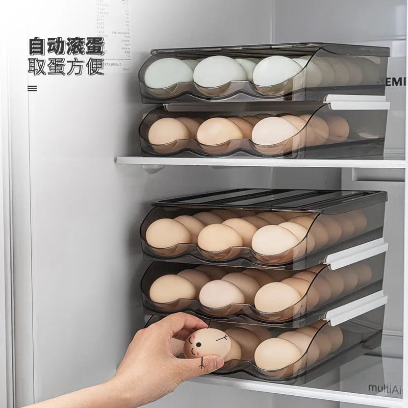 Range-œufs automatique à couches multiples pour refrigerator box de fraîcheur - Organisateur de cuisine