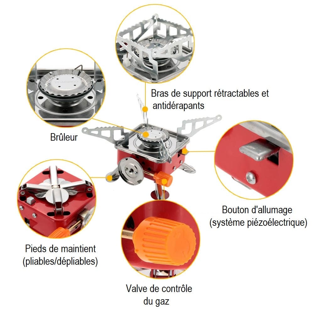 Réchaud à gaz portable