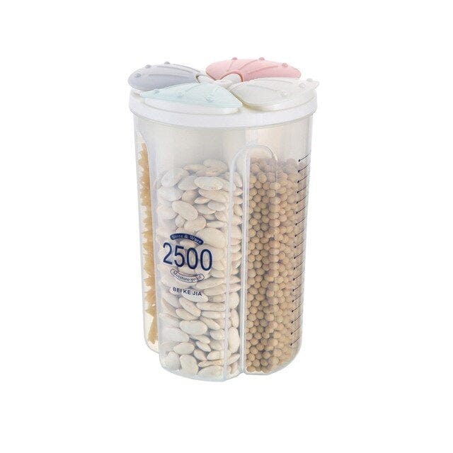 Récipients de conservation et stockage multi-compartiments 2500 ml | 4 compartiments