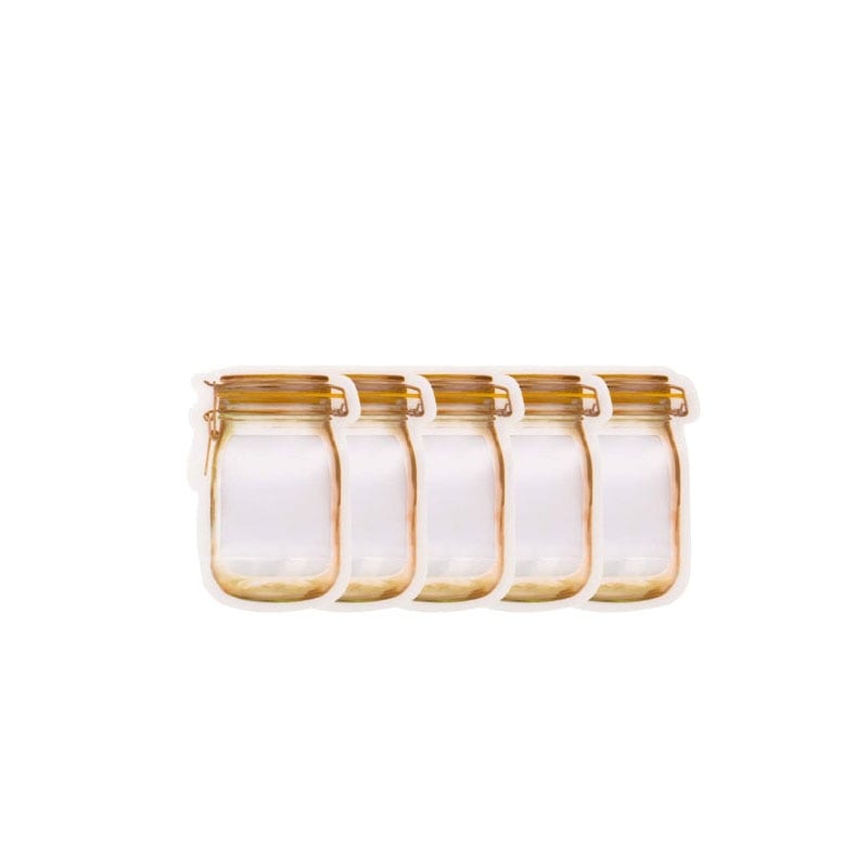 Sacs de conservation alimentaires réutilisables en forme de bocal 5 sacs de 150 ml