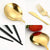 Service de Vaisselle Portugal - 24 pièces en Acier Inoxydable - Set de Couverts Steak Fourchettes Cuillères - Lave-Vaisselle - VVN75871