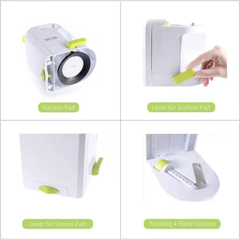 Spiraliseur de Légumes 4-en-1 avec Ventouse - Coupeur Zucchini White