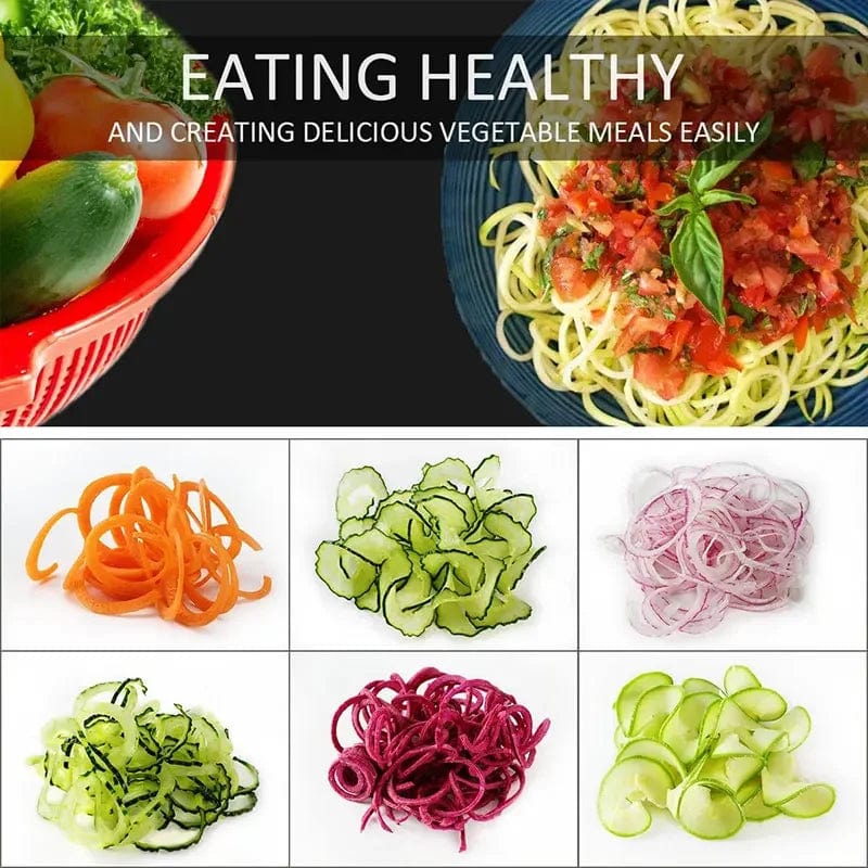 Spiraliseur de Légumes 4-en-1 avec Ventouse - Coupeur Zucchini White