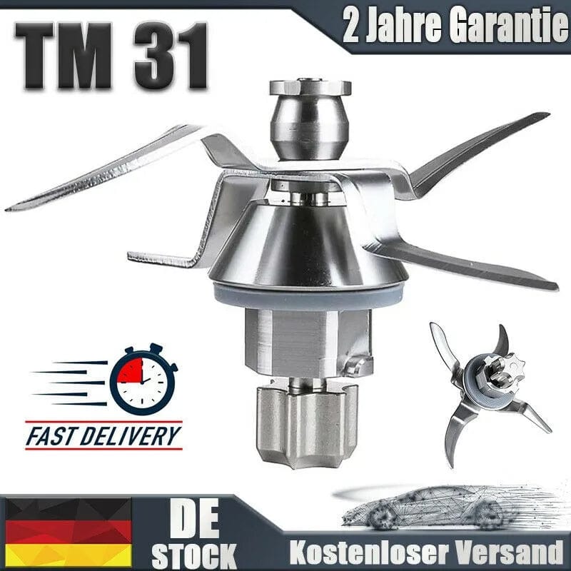 Stainless Steel Replacement Blade For Vorwerk Thermomix TM31, Quick And Quiet Operation, Suitable For Daily Use In TM31 Series 6 Brown