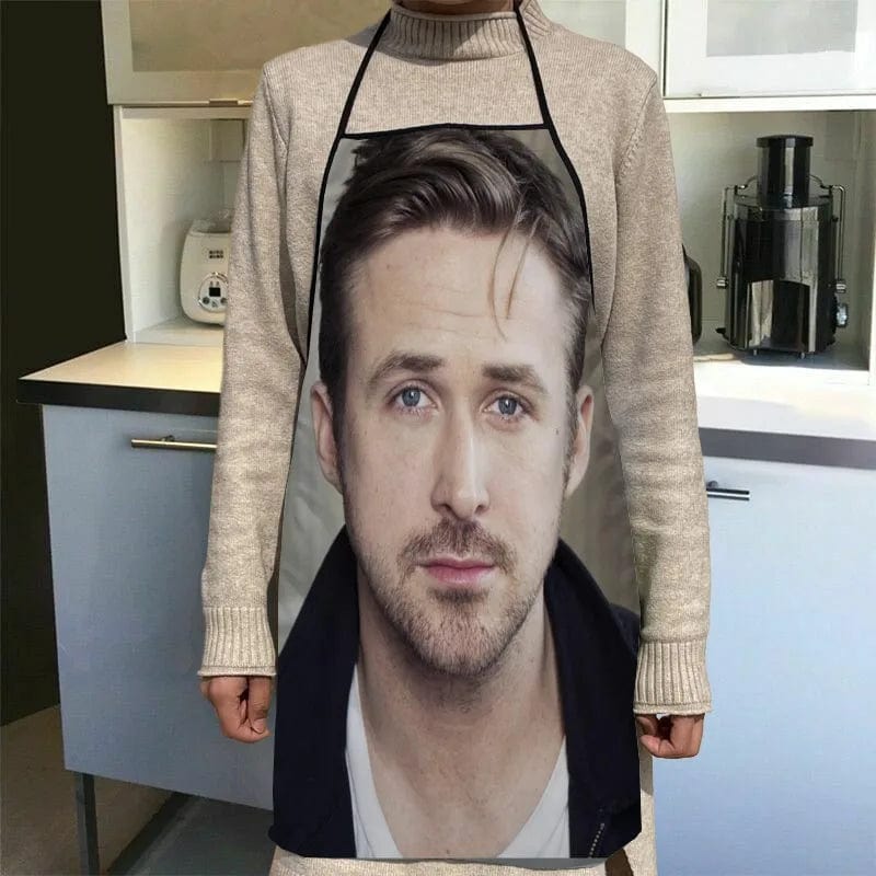 Tablier Cuisine Imprimé Ryan Gosling - Accessoires Chef Waiter - 50x75cm, Oxford Cloth - SQPILLW 1 / 68x95cm