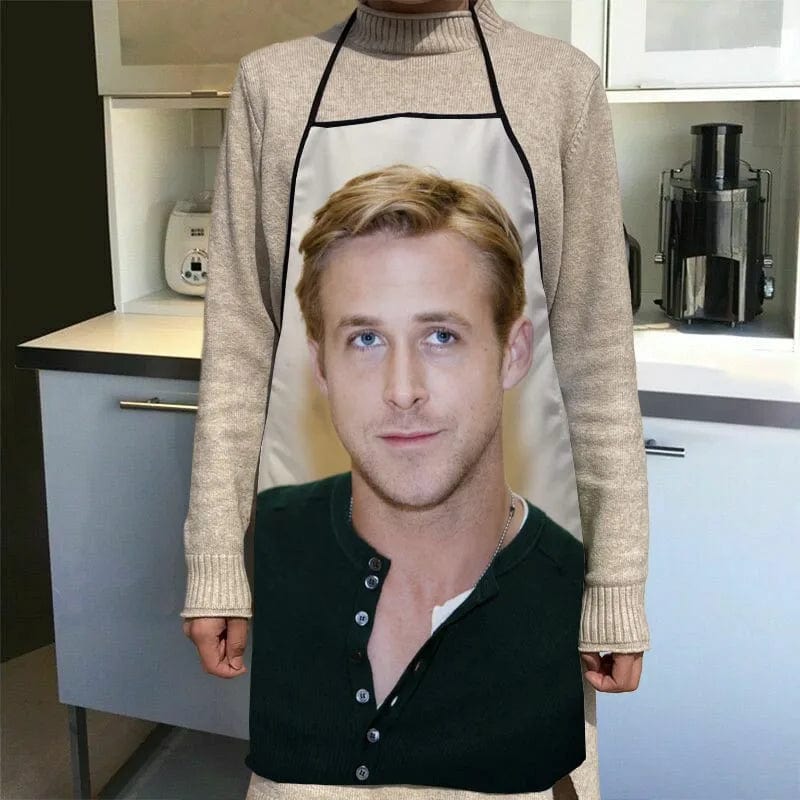 Tablier Cuisine Imprimé Ryan Gosling - Accessoires Chef Waiter - 50x75cm, Oxford Cloth - SQPILLW 10 / 68x95cm