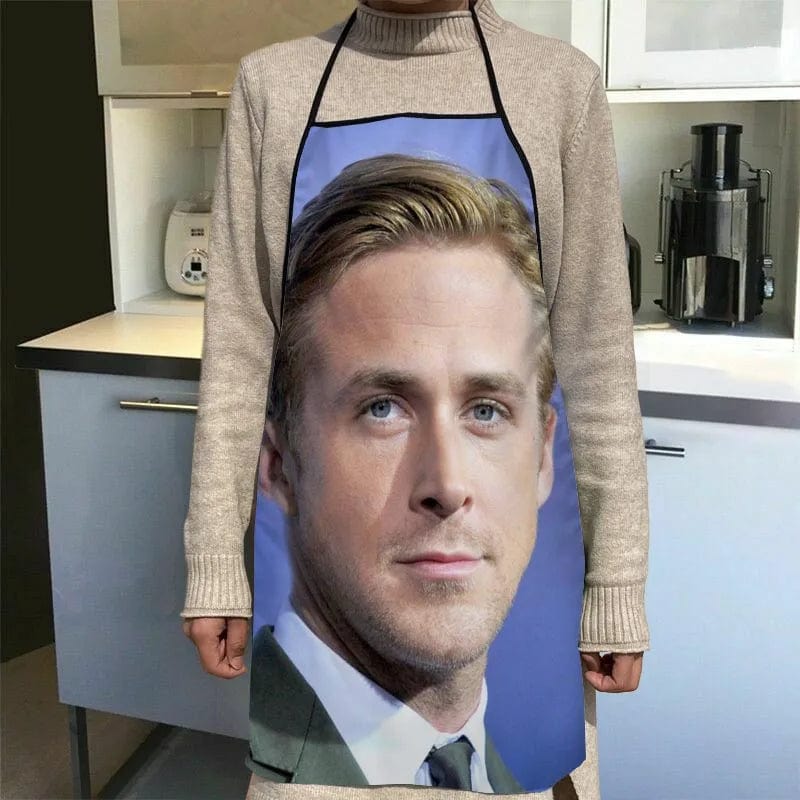 Tablier Cuisine Imprimé Ryan Gosling - Accessoires Chef Waiter - 50x75cm, Oxford Cloth - SQPILLW 14 / 68x95cm