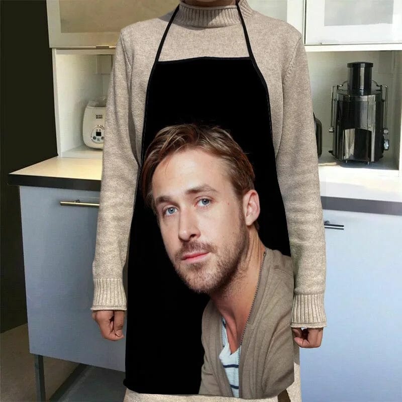 Tablier Cuisine Imprimé Ryan Gosling - Accessoires Chef Waiter - 50x75cm, Oxford Cloth - SQPILLW 6 / 68x95cm