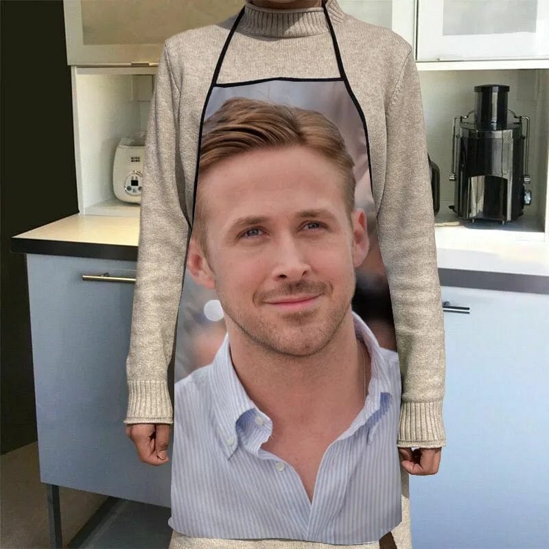 Tablier Cuisine Imprimé Ryan Gosling - Accessoires Chef Waiter - 50x75cm, Oxford Cloth - SQPILLW 9 / 68x95cm
