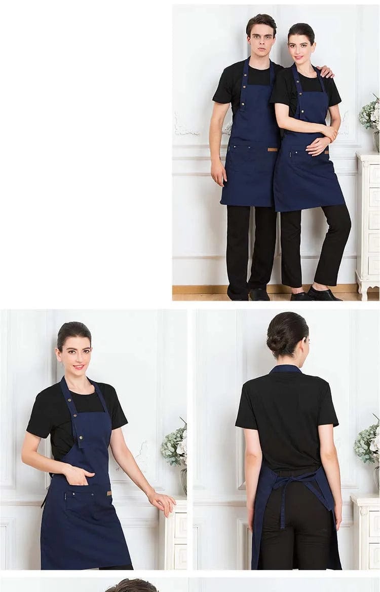 Tablier de Cuisine Confortable pour Femme/Homme - Polyester, Style Coréen