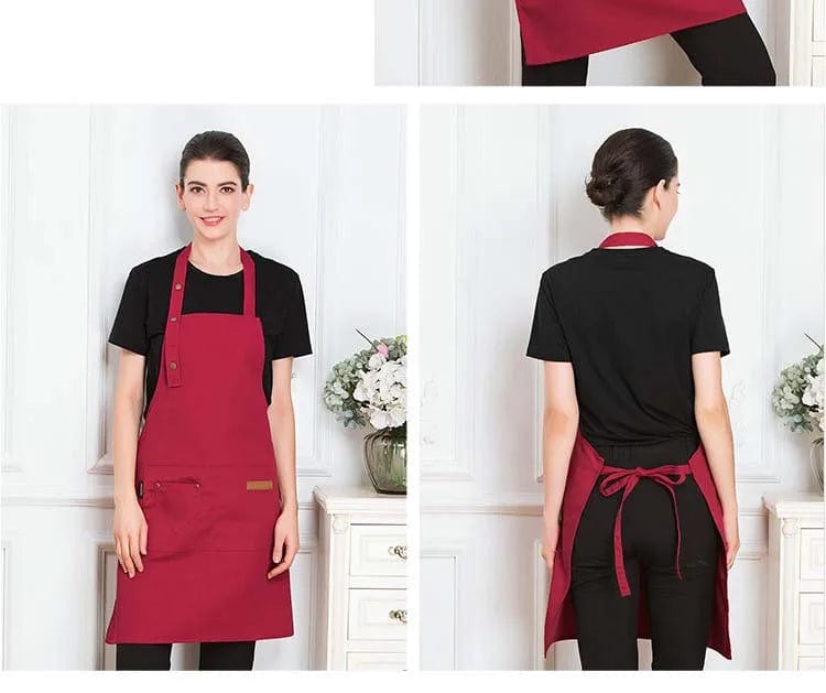 Tablier de Cuisine Confortable pour Femme/Homme - Polyester, Style Coréen