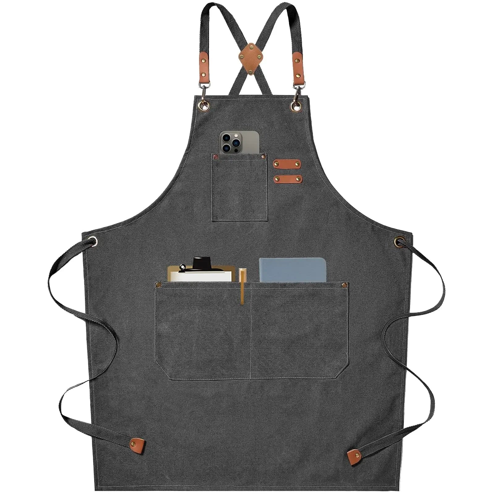 Tablier de Cuisine en Toile de Haute Qualité - Croisillon Confortable pour Homme et Femme