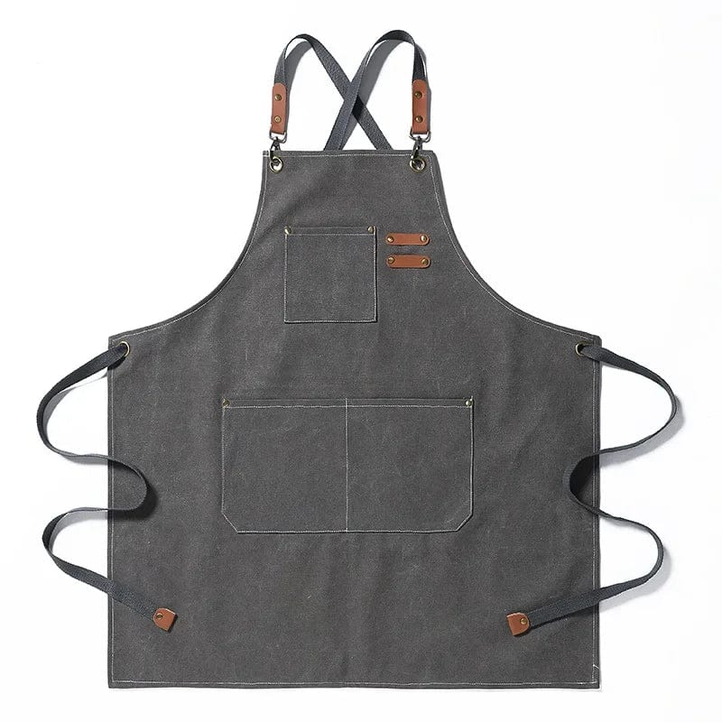 Tablier de Cuisine en Toile de Haute Qualité - Croisillon Confortable pour Homme et Femme grey / OneSize