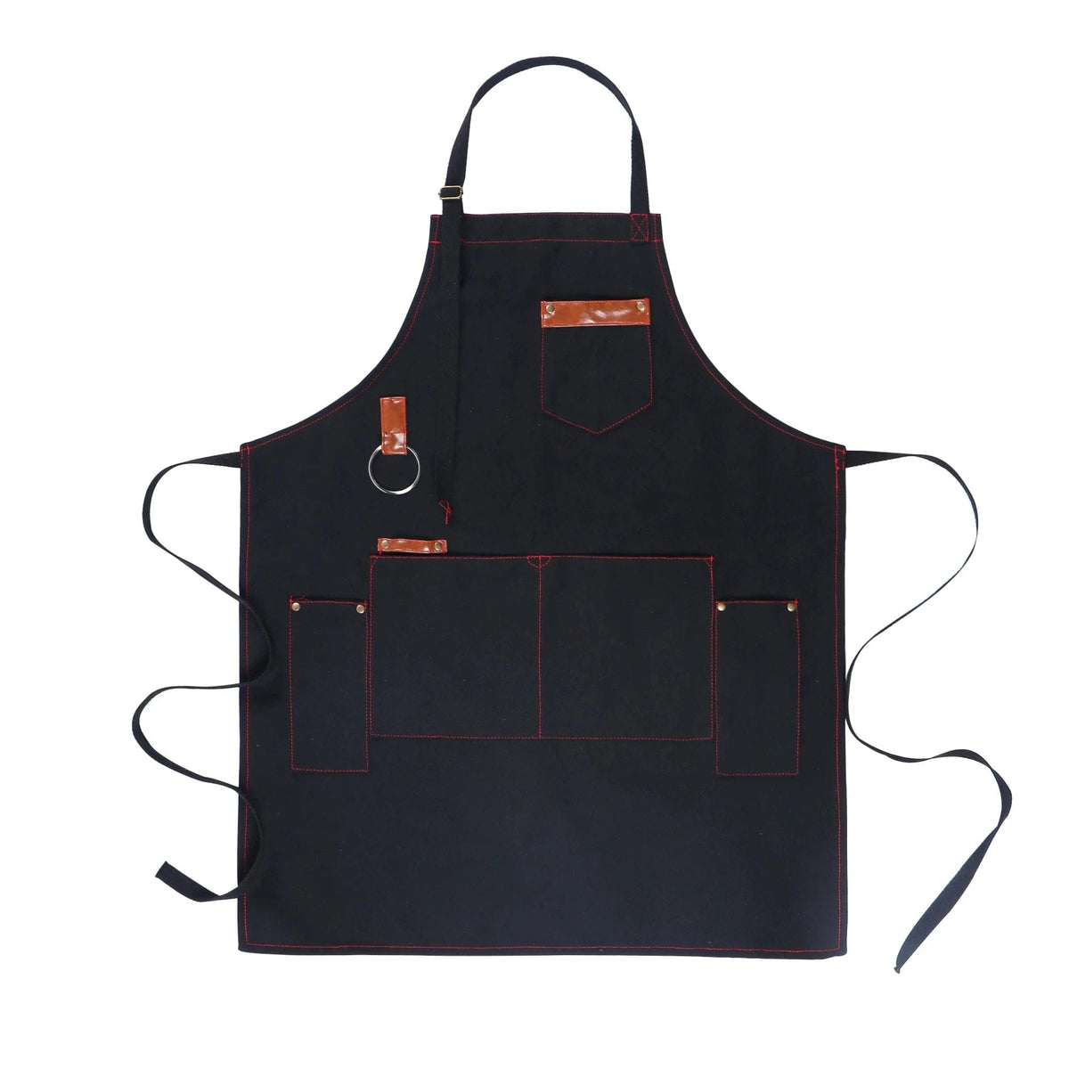 Tablier de Cuisine en Toile Homme avec Poches - Tablier de Cuisine Imperméable de Qualité pour Chef - Cadeau Idéal Black
