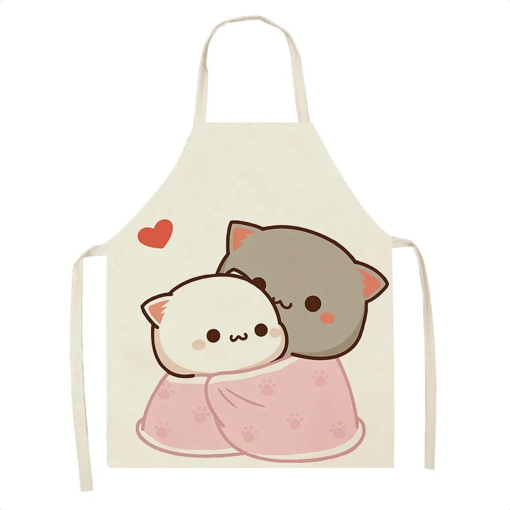 Tablier de Cuisine Kawaï Chats Cartoons Mignons - Taille Enfants D / Enfants  : 47 x 38 cm