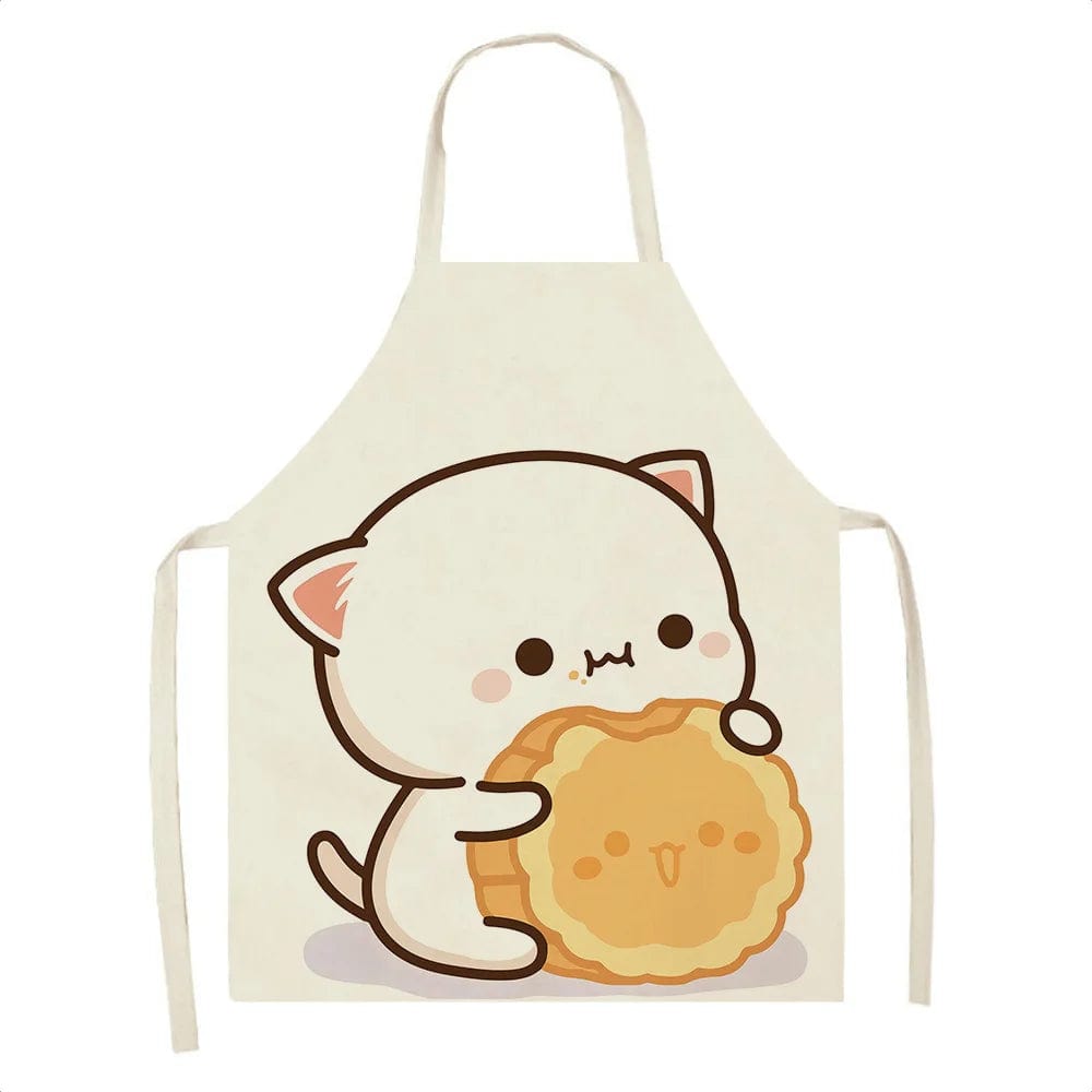 Tablier de Cuisine Kawaï Chats Cartoons Mignons - Taille Enfants N / Enfants  : 47 x 38 cm