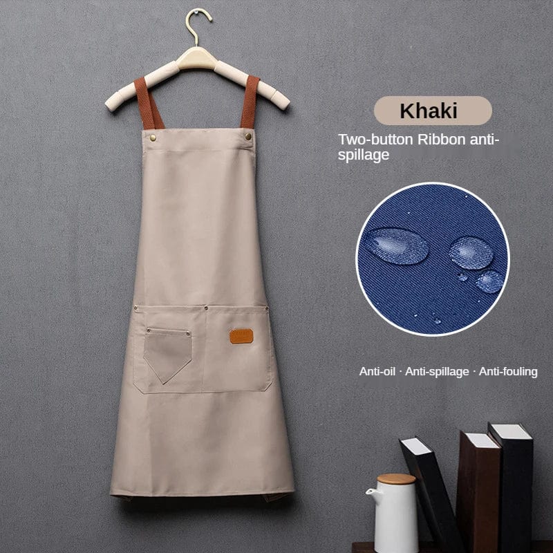 Tablier de cuisine noir en tissu non-tissé - BIB sleeveless apron - modèle 2D Noir / Adulte Unisexe