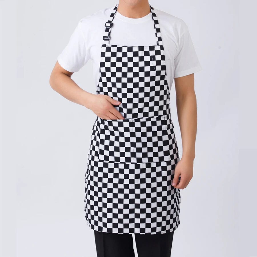 Tablier de Cuisine Rayé Réglable pour Adulte - Idéal pour Restaurant, Camping et Cuisine heibaige