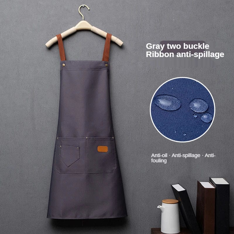 Tablier de cuisine sans manches en tissu non-tissé pour homme et femme - Tablier chef pour cuisine, grill et restaurant Gris Clair / Adulte Unisexe