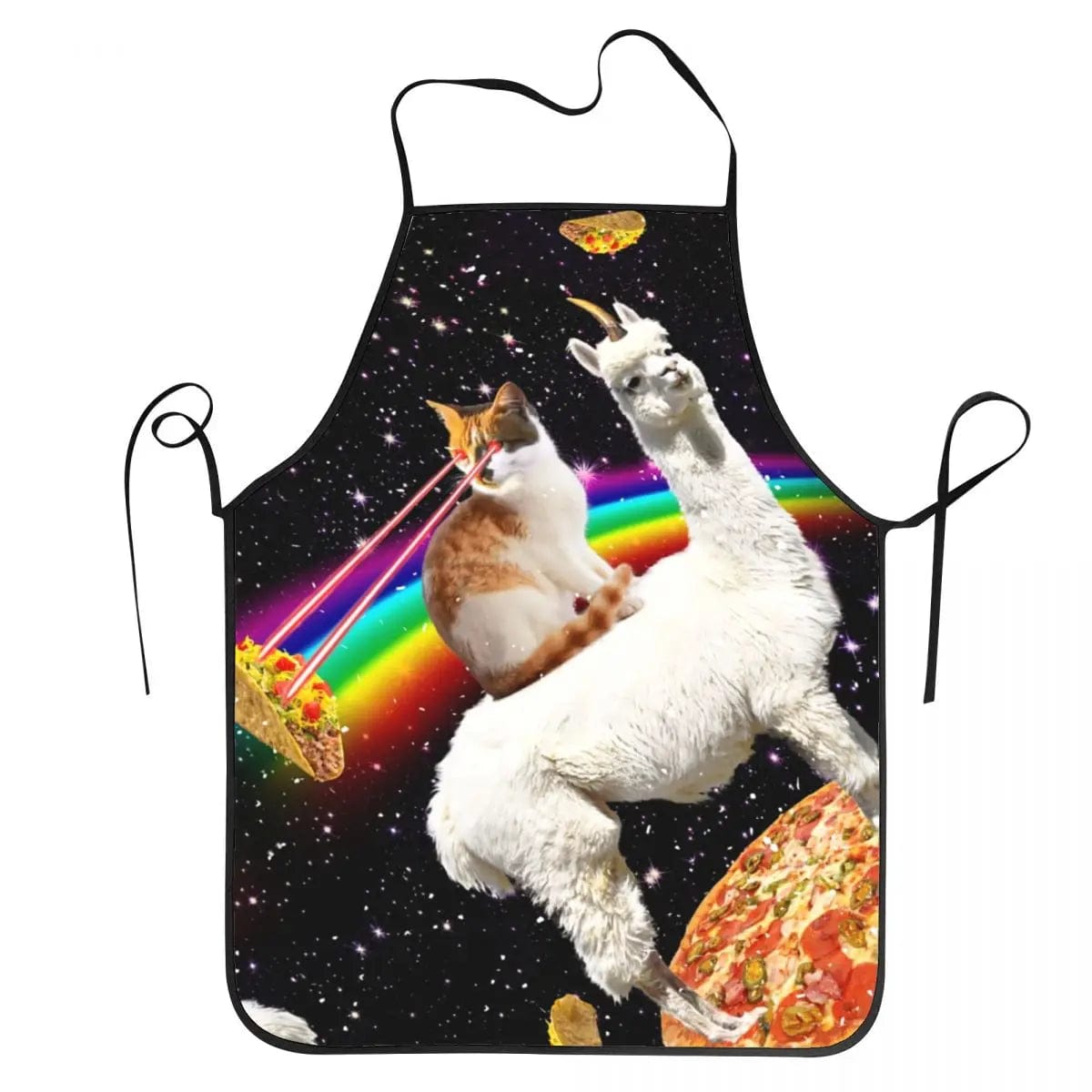 Tablier de Cuisine Unisexe Chat Pizza Espace Lama - Drôle et Original 6 / 50X75cm