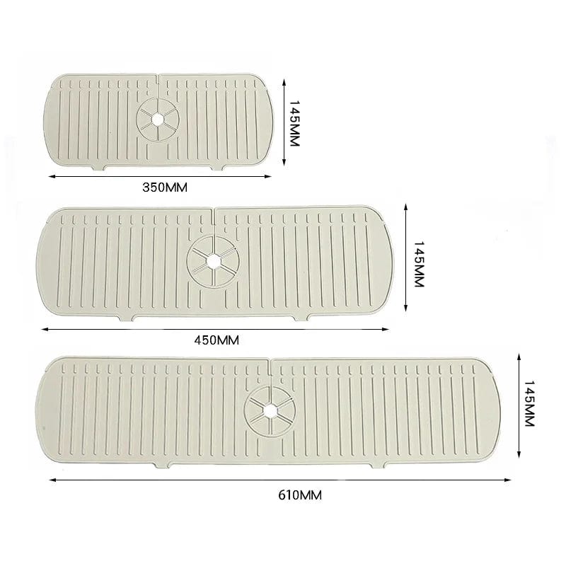 Tapis d'évier en silicone 35/45/65cm - Protection évier cuisine Creamy-white / 35CM