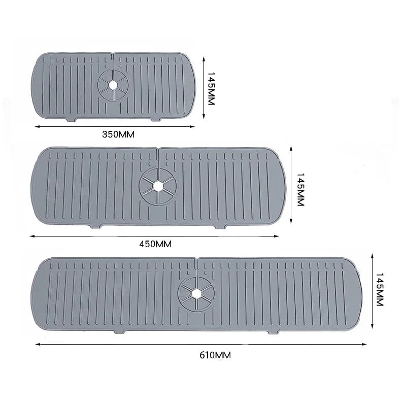 Tapis d'évier en silicone 35/45/65cm - Protection évier cuisine grey / 35CM
