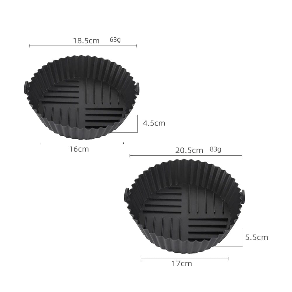 Tapis de Cuisson en Silicone pour Air Fryer - Facile à Nettoyer et Résistant à Haute Température - Modèle Circulaire Pliable - Qualité Alimentaire
