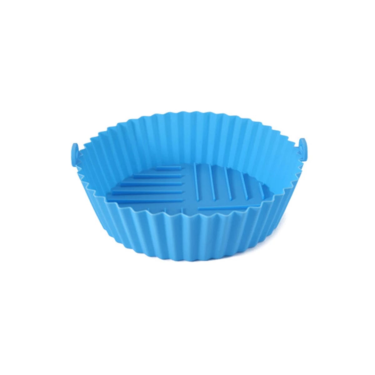 Tapis de Cuisson en Silicone pour Air Fryer - Facile à Nettoyer et Résistant à Haute Température - Modèle Circulaire Pliable - Qualité Alimentaire blue  large