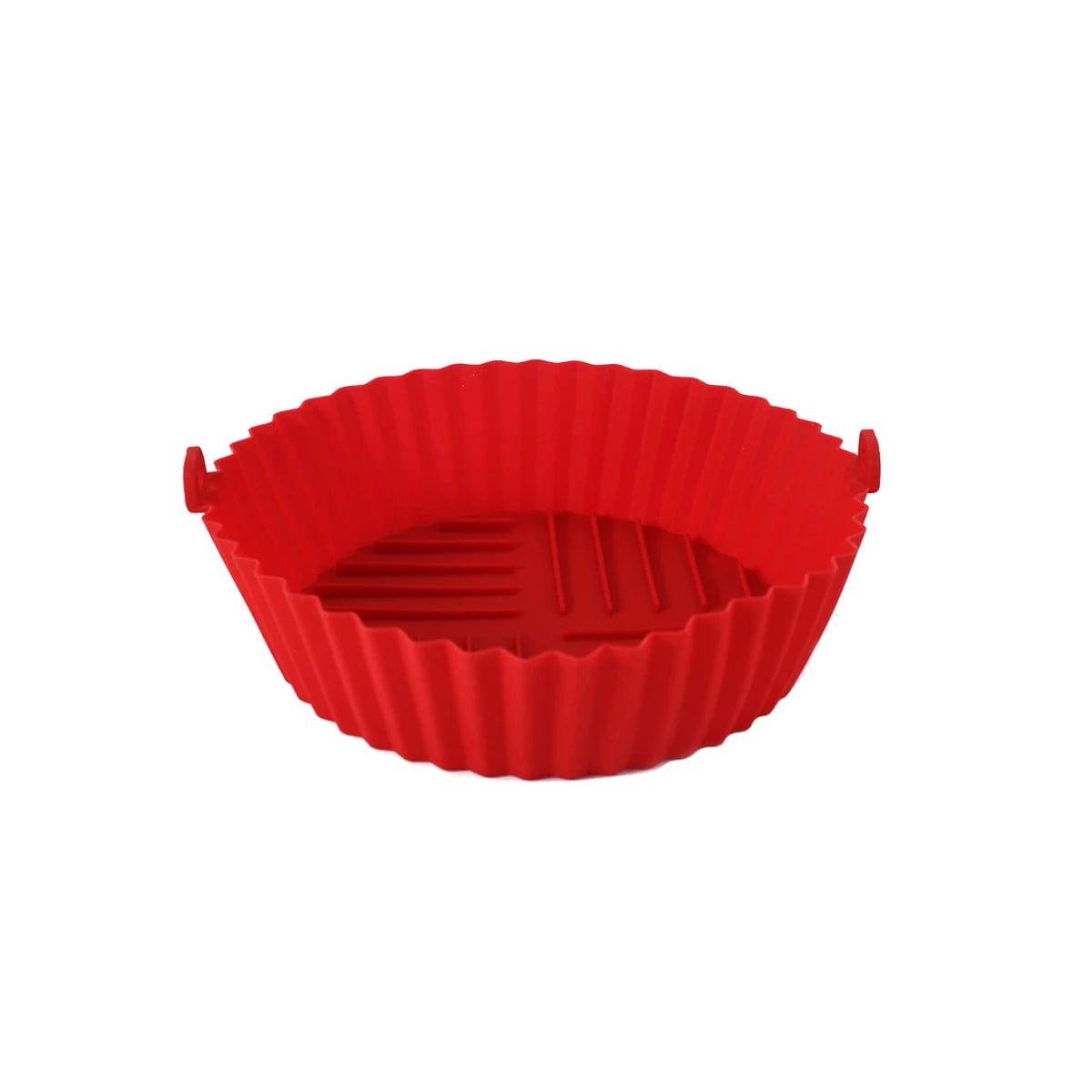 Tapis de Cuisson en Silicone pour Air Fryer - Facile à Nettoyer et Résistant à Haute Température - Modèle Circulaire Pliable - Qualité Alimentaire red large
