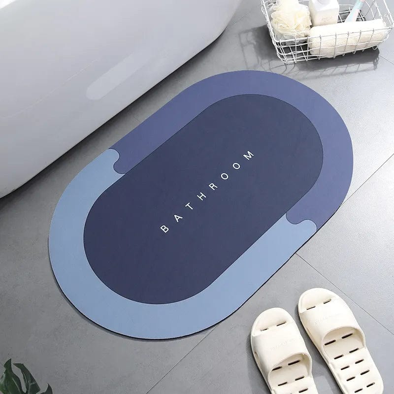 Tapis de douche ultra-absorbant Bleu