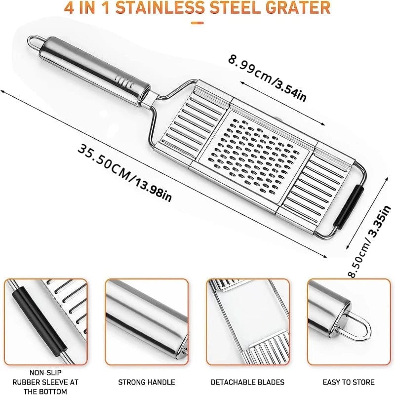 Trancheuse à légumes en acier inoxydable multifonctionnelle à 4 lames