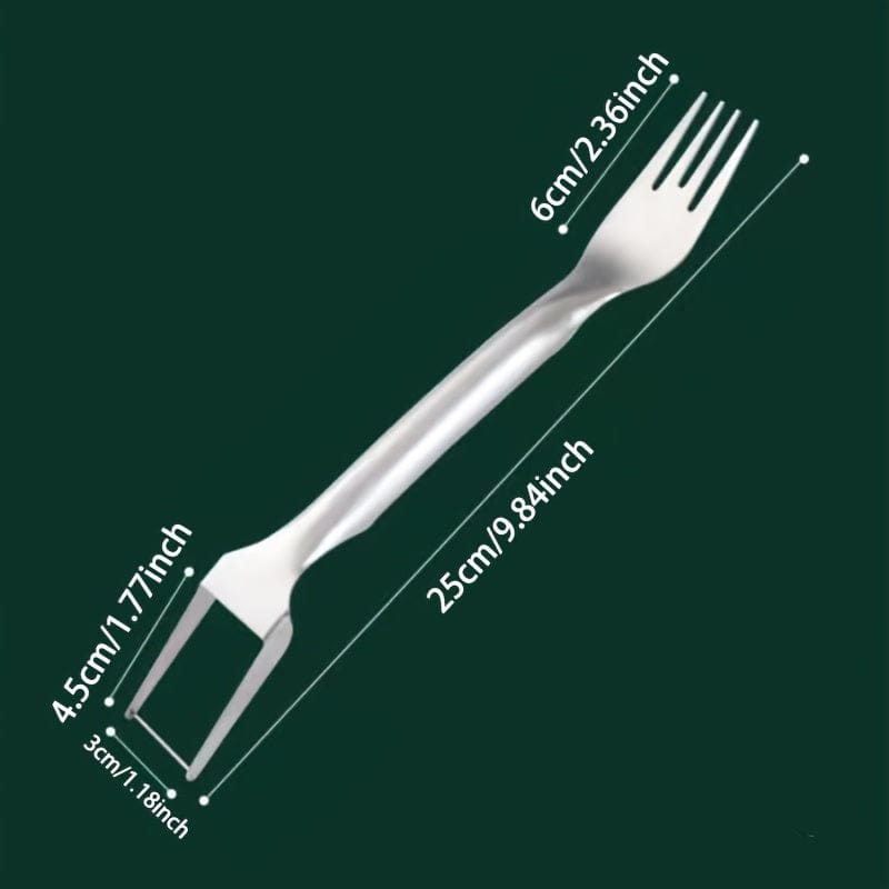 Trancheuse et évideur d'acier inoxydable pour pastèque - Outil de cuisine 2-en-1 pour découper facilement les fruits et légumes 1pc