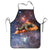 Unisex Space Pizza Cat Meme Bib Apron Adult Women Men Chef Tablier Cuisine for Cooking Kitchen Funny Animal Baking