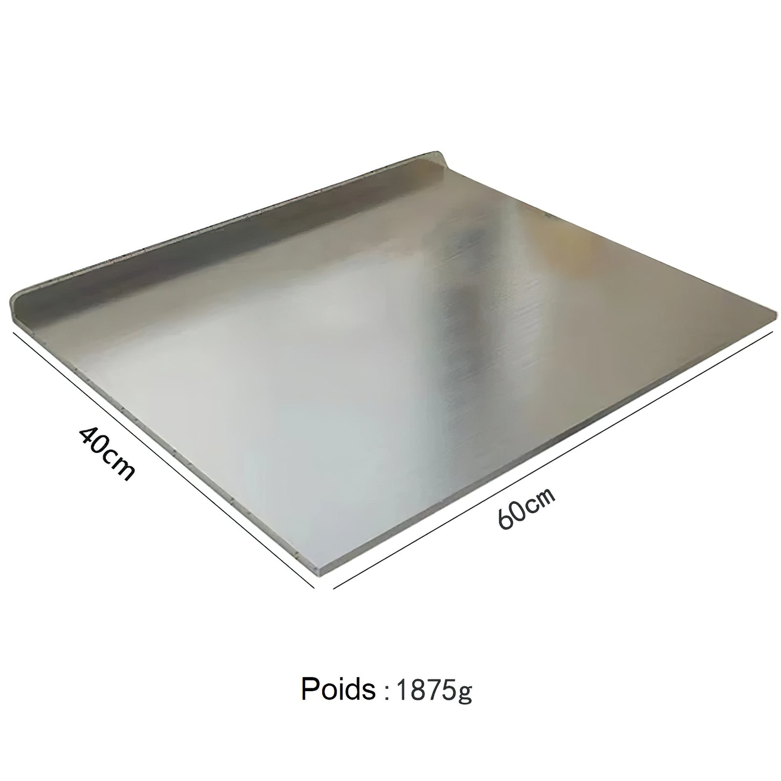 Planche à Découper en Inox - Antidérapante avec Bord de Protection