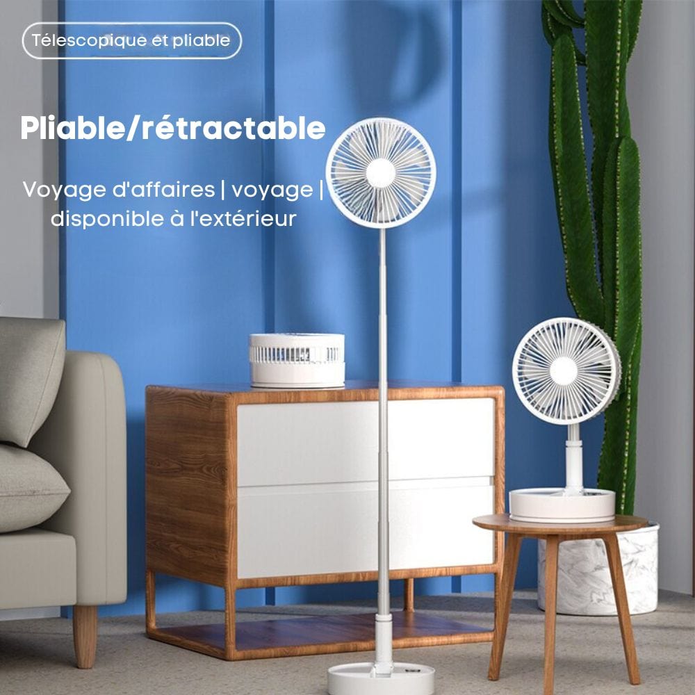 Ventilateur portable rétractable sans fil USB